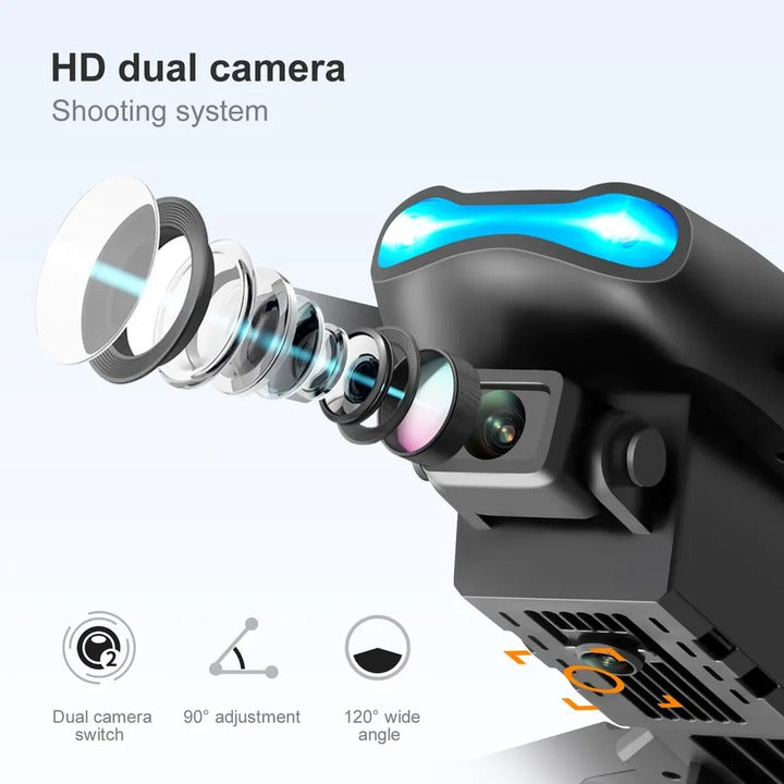 4K 1080P Dual Camera WIFIFPV Aerial Photography Helicopter Foldable Quadcopter Drone Toy