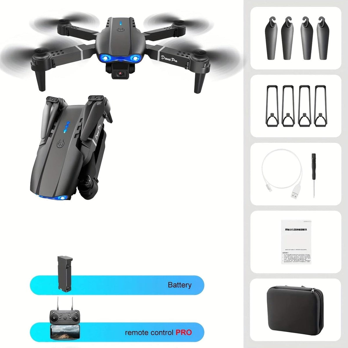 Smart GPS Camera Drone PRO 8K Drone – Dual Camera, 5G GPS & Battery – طائرة الدرون