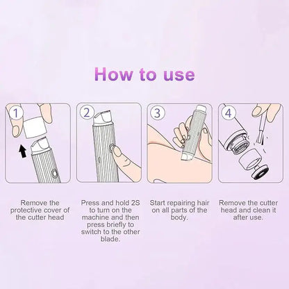 Double Head Electric Shaver for Women - Smooth & Irritation-Free Skin
