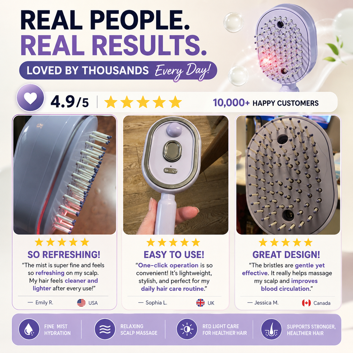 ScalpSpa™ Pro 3-in-1 Hair Therapy Brush